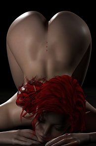 Heart Shaped Ass On Red Haired Animated Woman