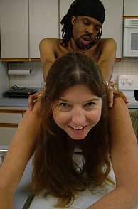 Mature Lady Gets Interracial Fucking In The Kitchen
