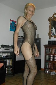 Milf Non Nude In Fishnet Lingerie