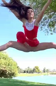 Just Legal Tori Pantyless Cheerleader Teasing and Masturbation Video