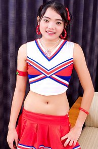 Cute Thai Teen Cheerleader In Uniform