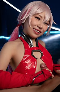 Sweet Cosplay Girl Nagi Tsukino Stroking and Sucking The Cum Out