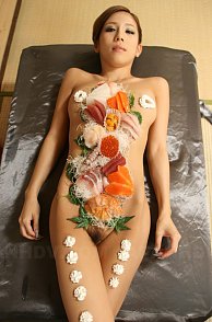 Naked Japanese Woman With Sushi On Her